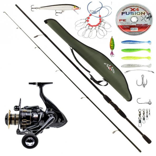 REMİXON DOUBLE BLACK 1,80 MT SPİN - HIRO 3000 MAKİNA OLTA SETİ - 1