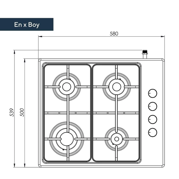 Kumtel İnox Setüstü Ocak KO-420 F (LPG) - 4