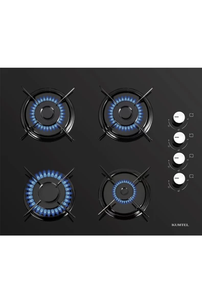 KUMTEL Siyah Aspiratörlü Kristal Ankastre Set - 2