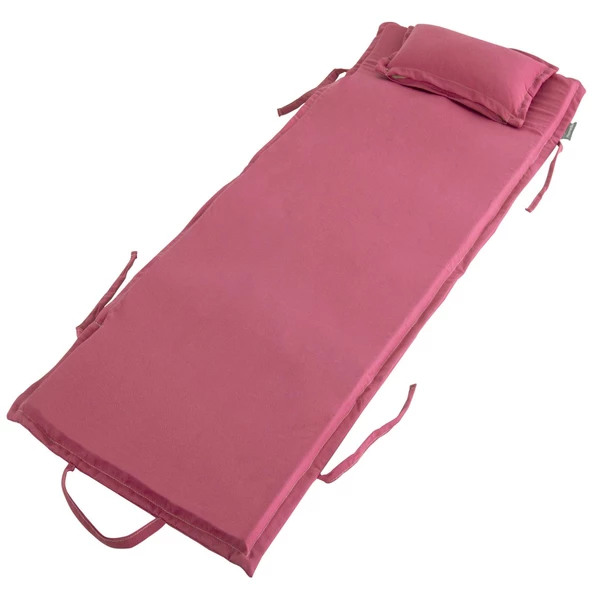 Minder Şezlong Uzanma Düz Desen  Pembe 60x180 - 2