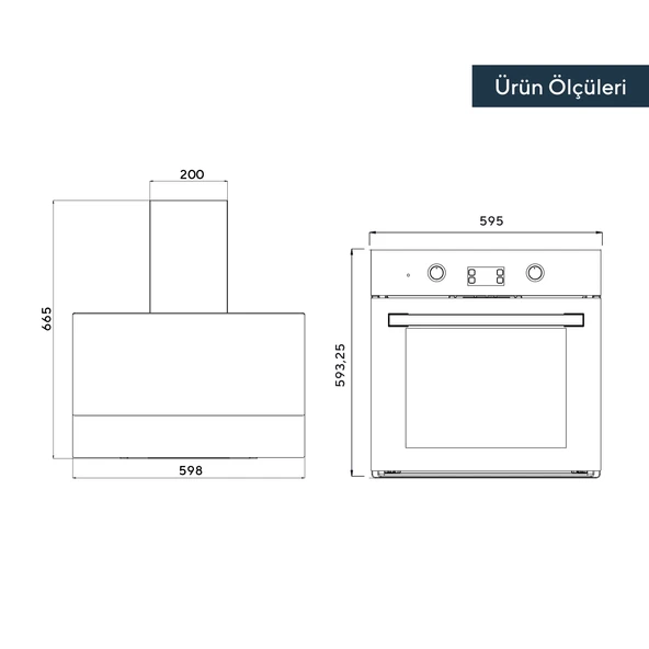 KUMTEL Digital Beyaz Ankastre Set  5 Gözlü - 6