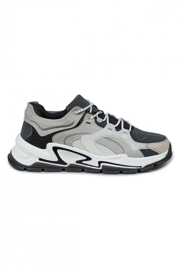 Beyaz - Siyah Erkek Sneaker Günlük Spor Ayakkabı
