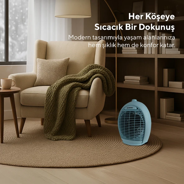 KUMTEL Mavi Fanlı Isıtıcı 2000 W LX-6331 - 6