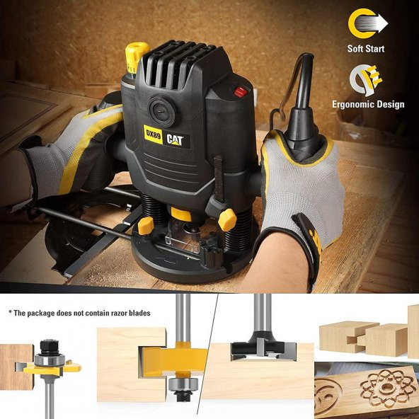 CAT DX89 2100Watt 12mm Profesyonel El Frezesi - 8