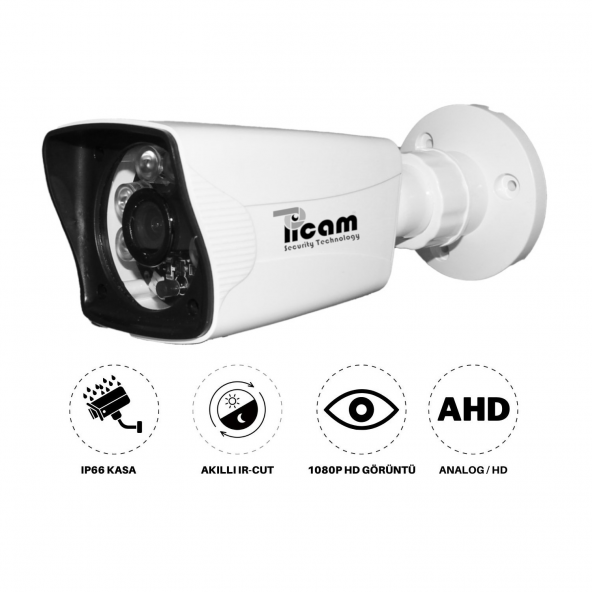 Picam 5mp Sony Lensli 1080p 6 Atom Led Gece Görüşlü Suya Dayanıklı Plastik Kasa Fullhd Güvenlik Kamerası