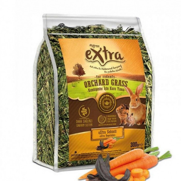 myyem extra keçi boynuzu ve havuç'lu tavşan yoncası 300gr - 1