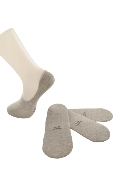 Dündar Erkek 4 lü Plus Topuk Destek Silikonlu Dikişsiz Pamuk Babet Çorap - 4