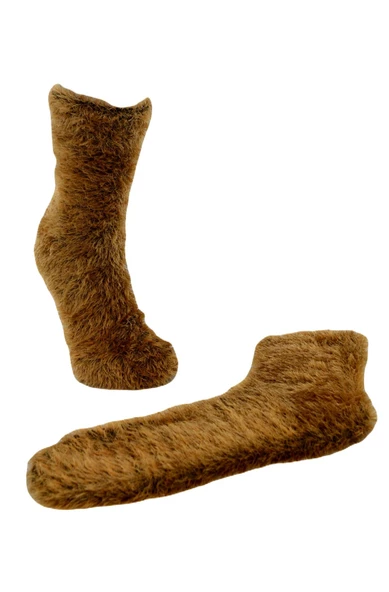 Çok Kalın Kadın Çorap Yıkamalı Doğal Parfümlü 36-40 X Gri - 3