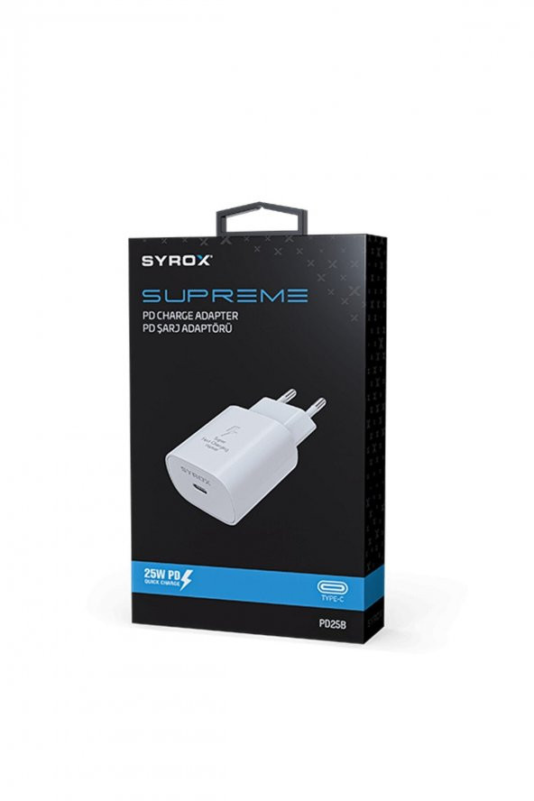 Syrox Pd25b 25w Type-c Girişli 3.0a Hızlı Şarj Adaptörü - 3