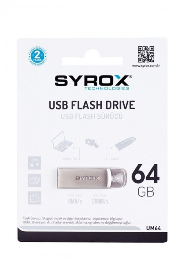 Syrox 64 Gb Usb Metal Flash Bellek - 2