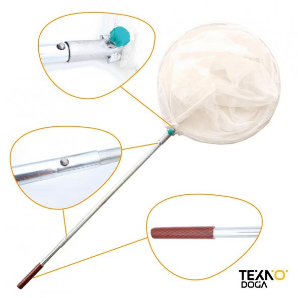 TAMSET 40x60 Teleskobik Balık Avı Kepçesi Metal Saplı Beyaz - 3