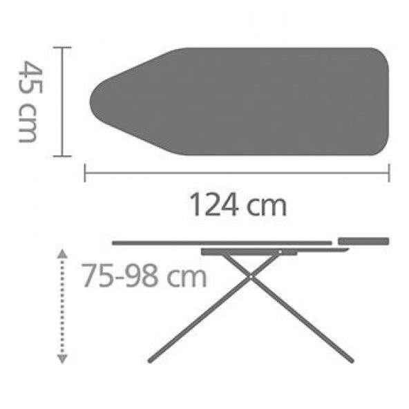 Brabantia 124x45cm (c) Buhar Kazanı Standlı Tıtan Oval Desenli Ütü Masası - Ssuh - 4