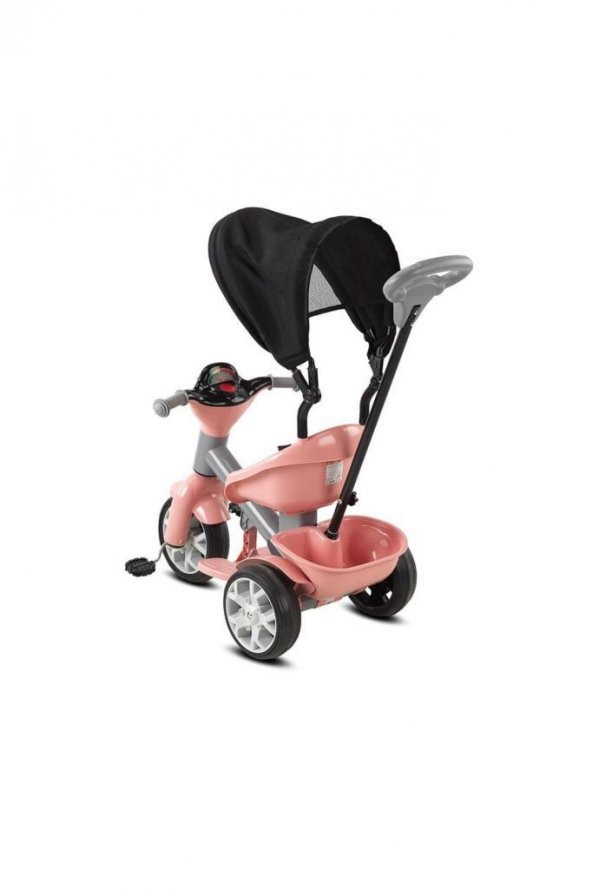 Babyhope Bobo Speed Tenteli Bisiklet Pembe Gri 03012105, Pembe-Gri Çocuk Bisikleti - 3