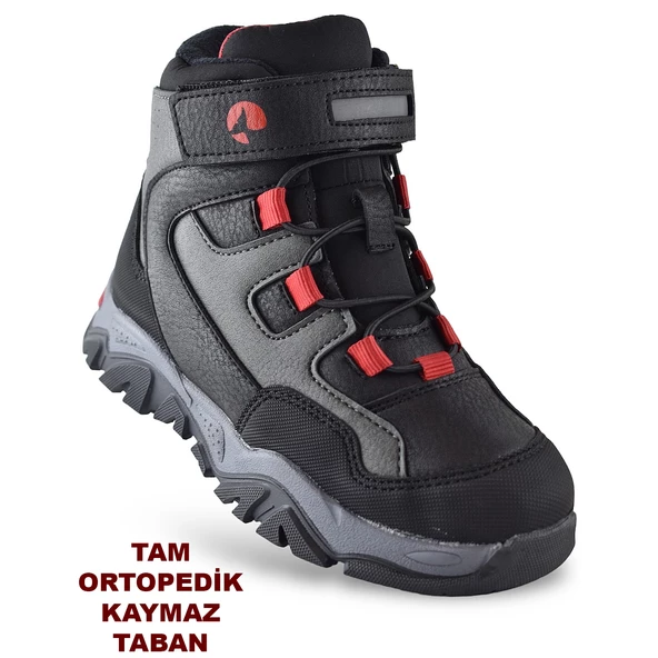 Barcelona Ortopedik Cırtlı Unisex Çocuk Bot Ayakkabı Çocuk Outdoor Bot