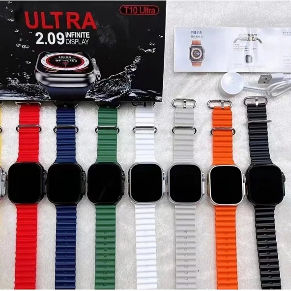 T10 Ultra 49 mm Akıllı Saat 2.09inç Büyük Ekran GÜMÜŞ KASA - 3