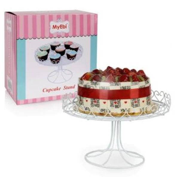 METAL CUPCAKE STANDI BEYAZ