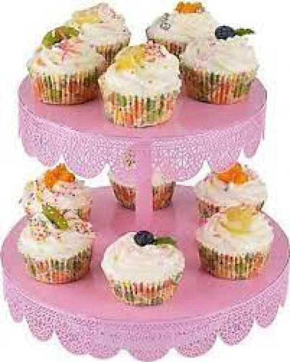 METAL CUPCAKE STAND 2 KATLI PEMBE