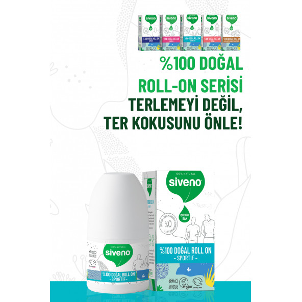 Siveno %100 Doğal Roll-On Sportif Sporcu Deodorant Ter Kokusu Önleyici Bitkisel Lekesiz Vegan 50 ml - 5