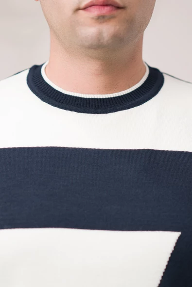 Nehir By Faruk Ülker Regular Fit Sıfır Yaka Desenli Yünlü Erkek Kazak - 12