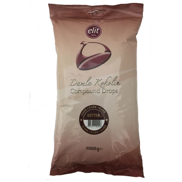 BİTTER DAMLA KOKOLİN ÇİKOLATA 1KG. ELİT MARKA