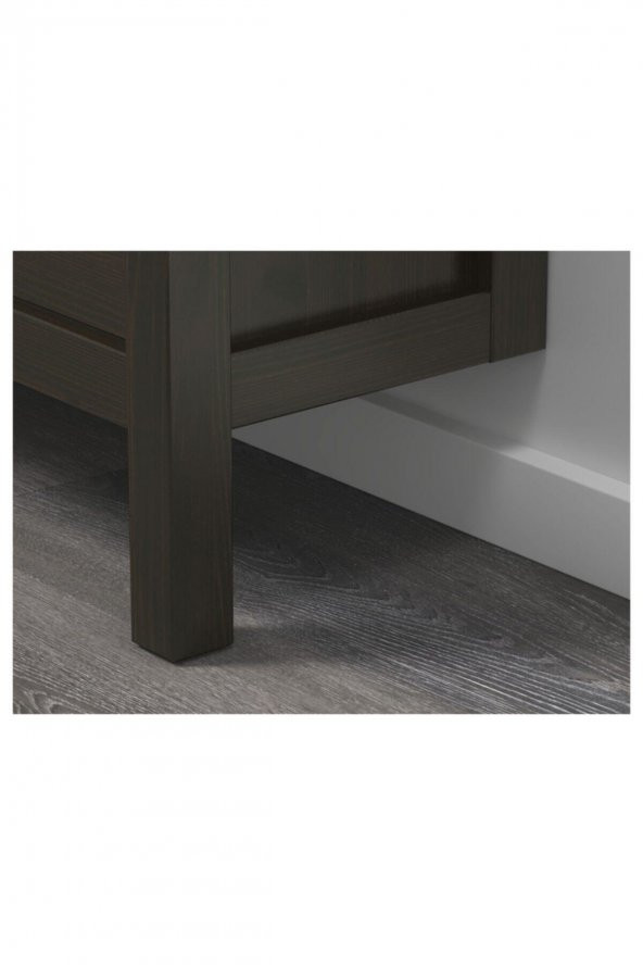 4 Bölmeli HEMNES Ayakkabı Dolabı, Venge Kahverengi Renk 107x101 cm Masif Çam Ağacı - 3