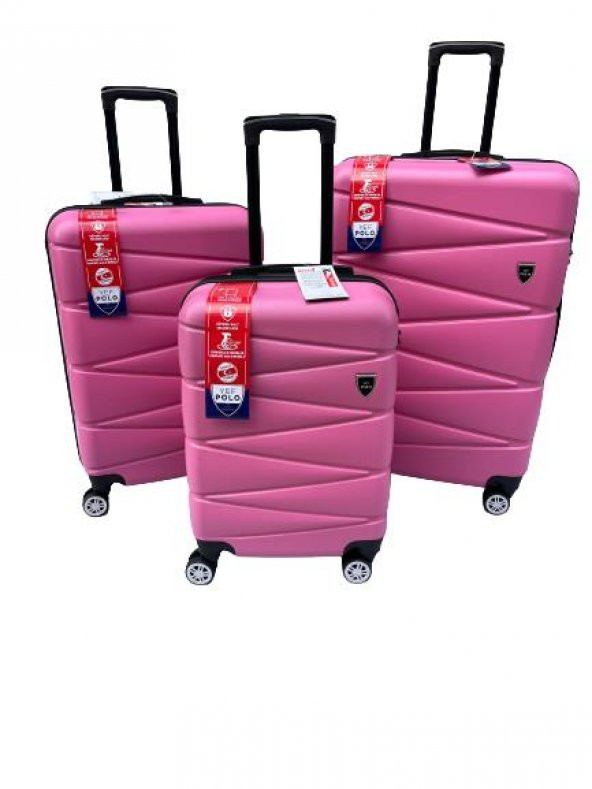 Yefa Dayanıklı Unisex 4 Tekerlekli 3'lü Set Plastik Valiz Seti ürün görseli