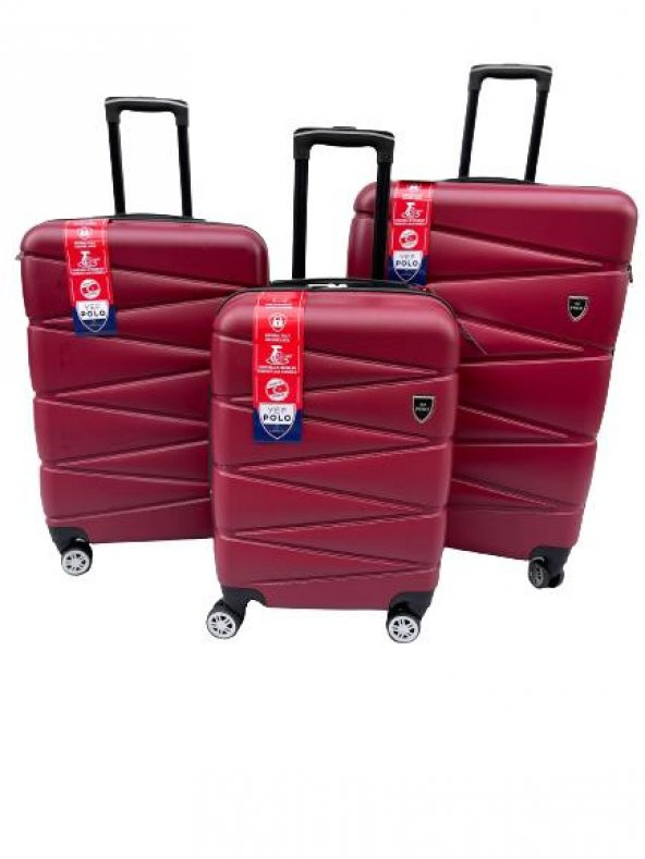 Yefa Dayanıklı Unisex 4 Tekerlekli 3'lü Set Plastik Valiz Seti ürün görseli