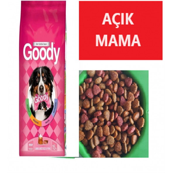 GOODY Kuzu Etli  Köpek Maması  1 Kg  Açık Mama