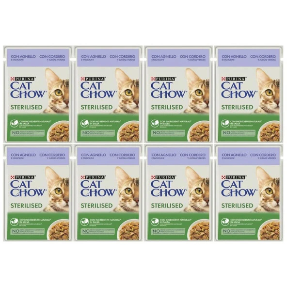 Cat Chow Kuzulu Kısırlaştırılmış Kedi Konserve Maması 85 Gr*6 Adet