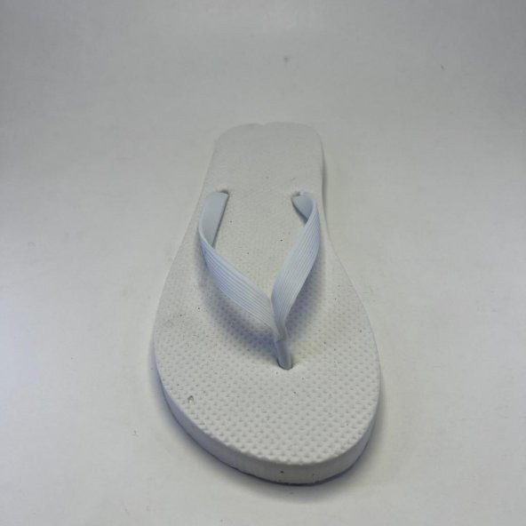10 Adet Parmak Arası Beyaz Erkek Terlik Eva Taban 14 mm  Flip Flop 44 Numara - 3