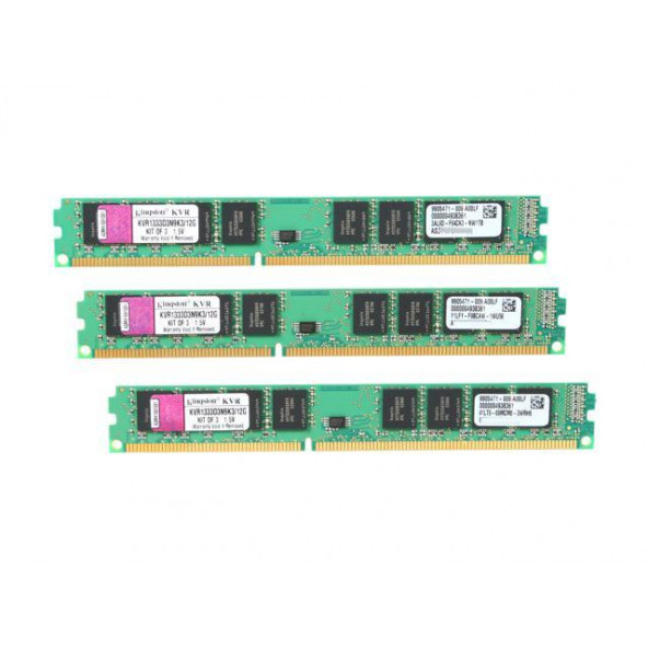 Kingston 12GB (3 x 4GB) DDR3 1333 PC3 10600 KVR1333D3N9K3/12G MASAÜSTÜ RAM BELLEK