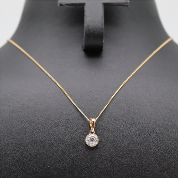 Oval Baget Zirkon Taşlı Kolye - 2