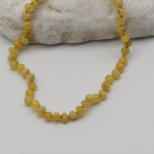 Çocuk Süt Damla Kehribar Kolye - 2