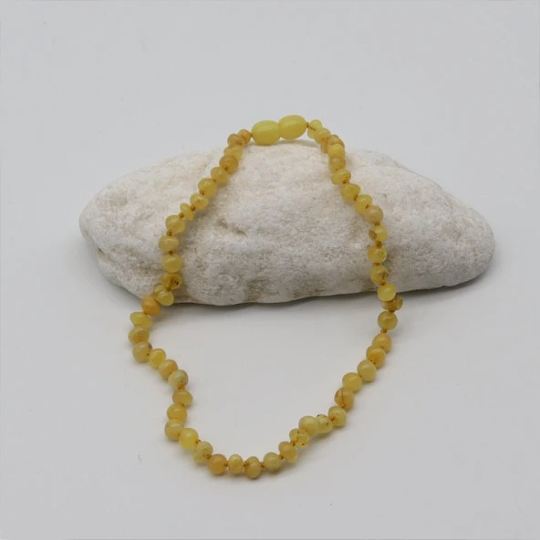 Çocuk Süt Damla Kehribar Kolye