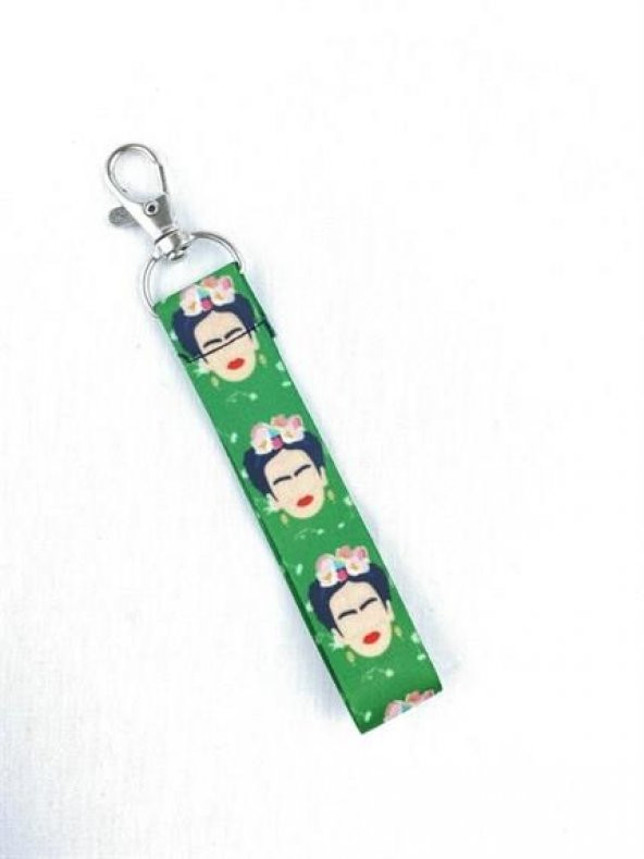 Frida Kahlo Anahtarlık Çanta Askısı Şerit Kumaş Anahtarlık - 2