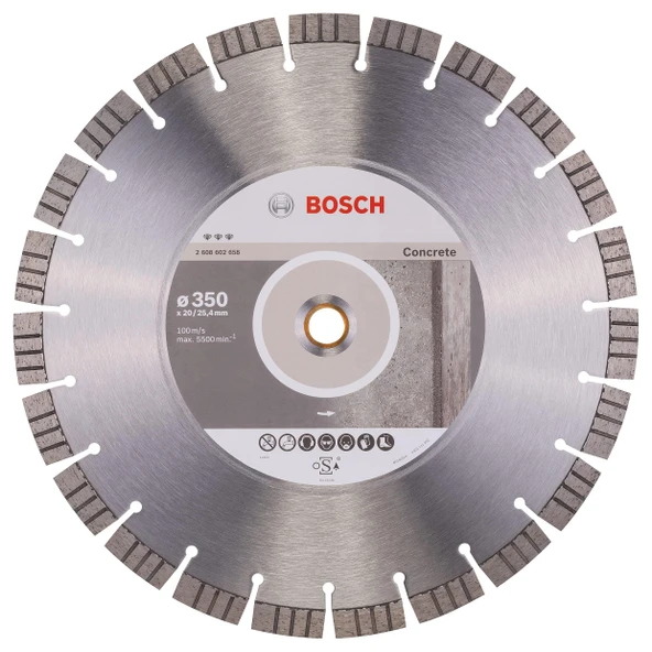 Elmas Kesme Disk BFConcr 350*25,40/&20MM - 1