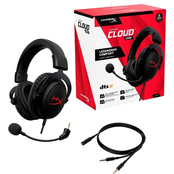 HyperX Cloud Core 7.1 HX-HSCC-2-BK/WW Kablolu Mikrofonlu Kulak Üstü Oyuncu Kulaklığı Outlet - Resim 4