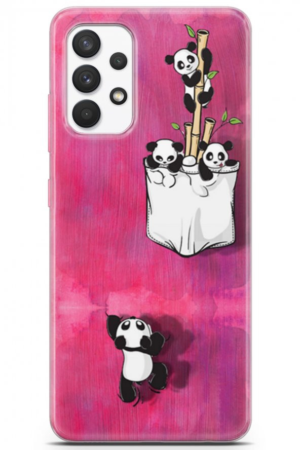 Samsung Galaxy A13 Uyumlu Kılıf Panda 33 Telefon Kılıfı