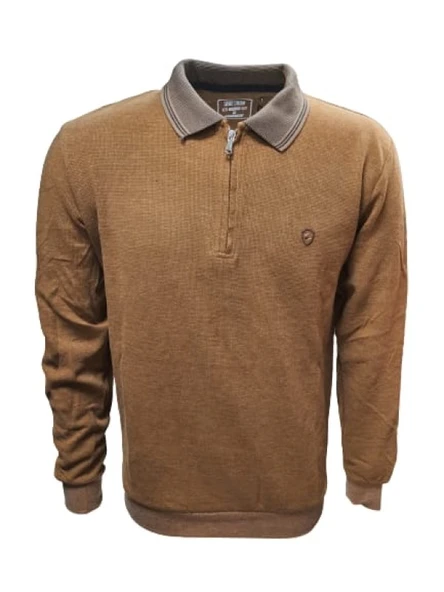 Rey Polo R01253 Erkek Basic Selanik Polo Yaka Sweatshirt - 3