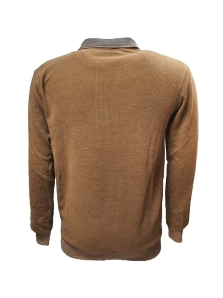 Rey Polo R01253 Erkek Basic Selanik Polo Yaka Sweatshirt - Resim 4