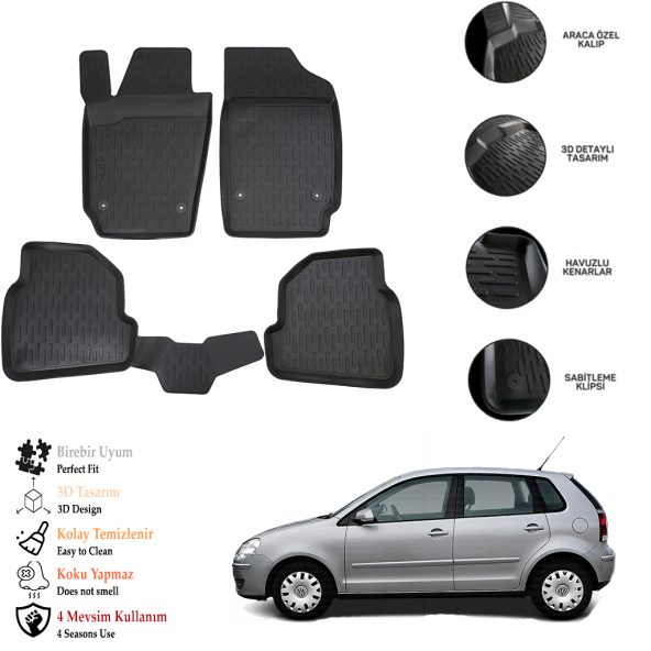 Vw Polo 2015 3D Havuzlu Paspas OTL