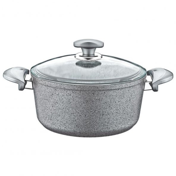 OMS Granit Derin Tencere Gri 24 cm 3110 - 2