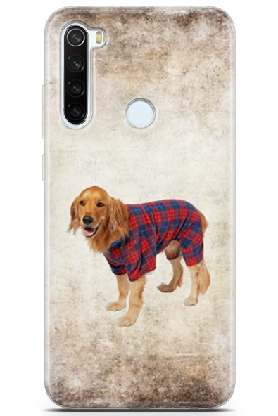 Xiaomi Redmi Note 8 Uyumlu Kılıf Köpek Kıyafetleri 47 Neo Hybrid Kılıf Golden Gömlek