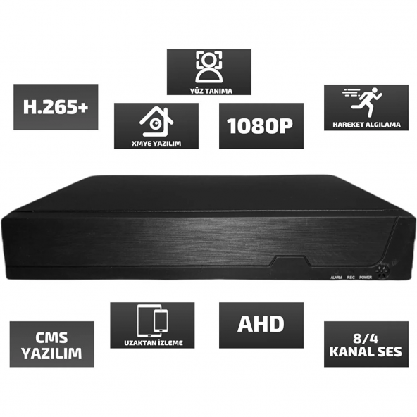 Picam 8 Kanal AHD DVR 1080N Xmeye Hibrit Kayıt Cihazı