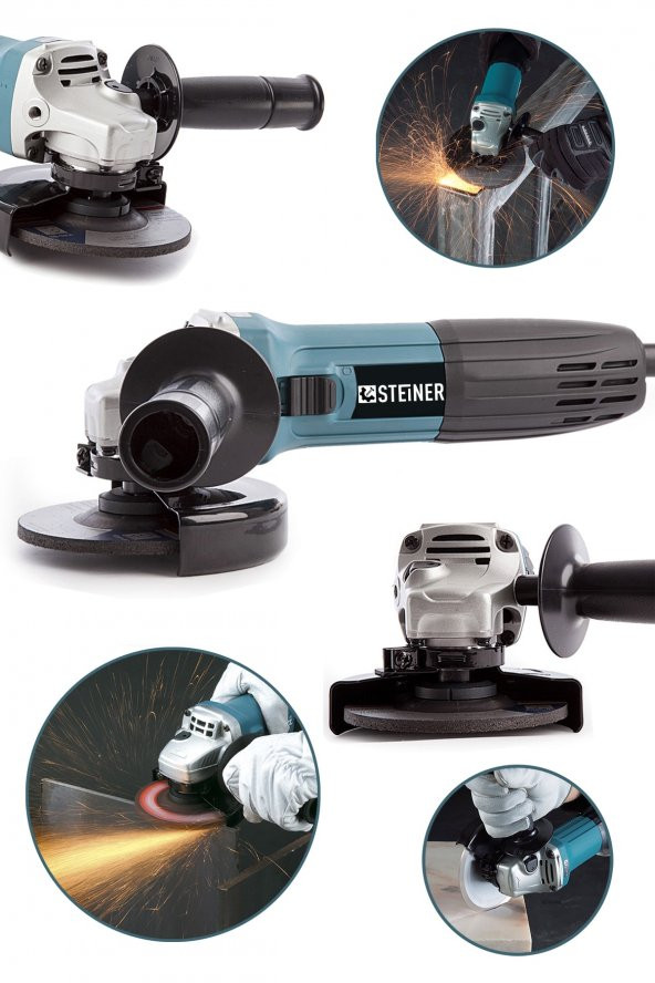 STEİNER Germany Technology 2400 Watt Profesyonel Avuç Içi Spiral Taşlama Makinesi 125 Mm - 1
