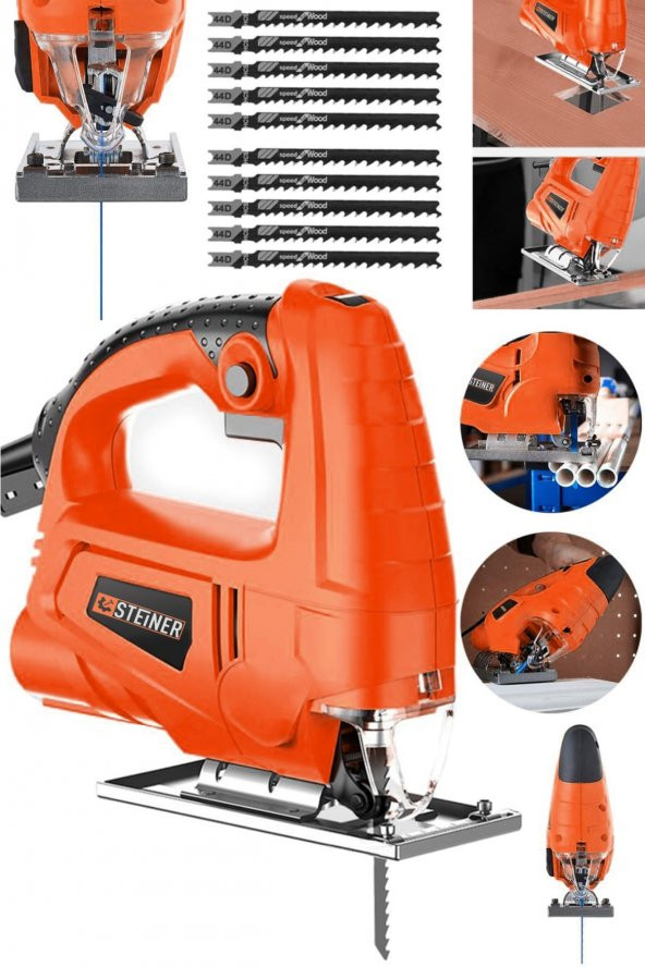 STEİNER Alman 4000 W Sjs Metal Şanzıman 6 Kademe Devirli Bakır Sargılı Dekupaj Testere Makinesi 10 Uç - 2