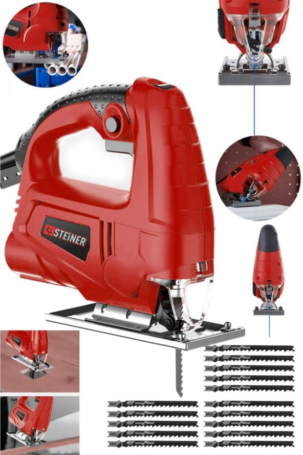 STEİNER Alman 4000 W Sjs Metal Şanzıman 6 Kademe Devirli Bakır Sargılı Dekupaj Testere Makinesi 15uç
