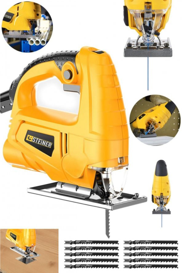 STEİNER 4000 W Sjs Metal Şanzıman 6 Kademe Devirli Bakır Sargılı Dekupaj Testere Makinesi 10 Uç ürün görseli