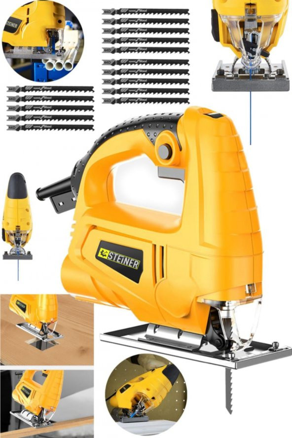 STEİNER Alman 4000 W Sjs Metal Şanzıman 6 Kademe Devirli Bakır Sargılı Dekupaj Testere Makinesi 15uç - 2
