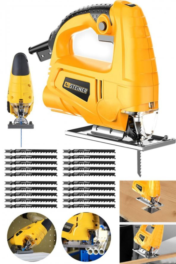 STEİNER Alman 4000 W Sjs Metal Şanzıman 6 Kademe Devirli Bakır Sargılı Dekupaj Testere Makinesi 20uç - 2